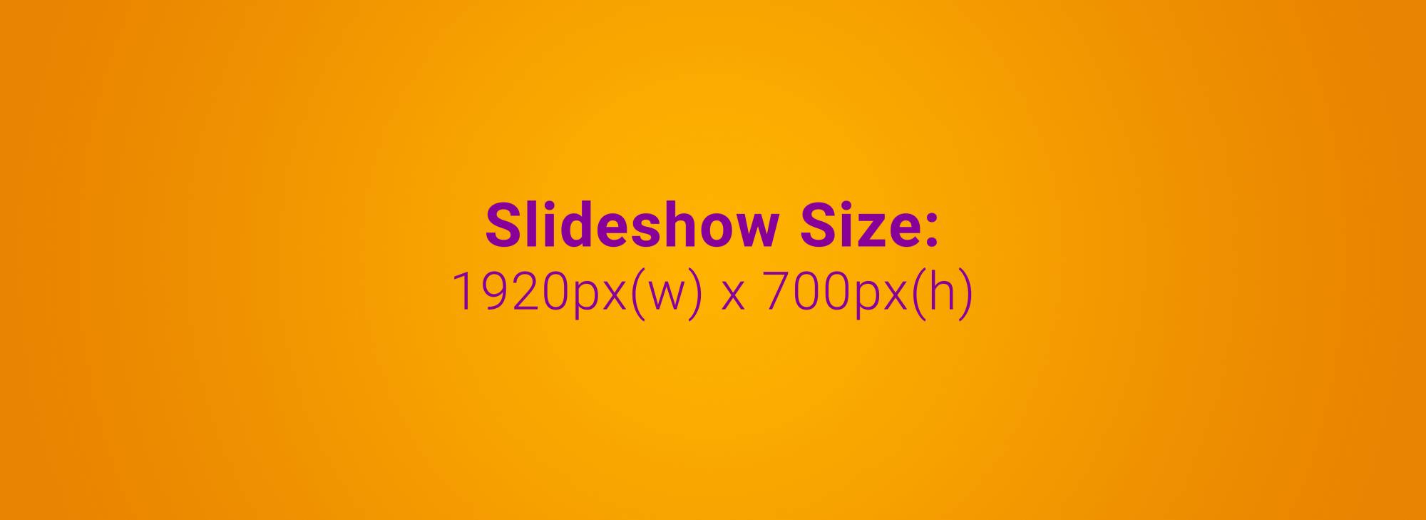 Slideshow size